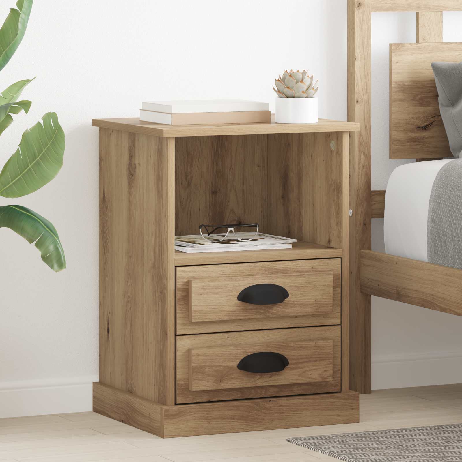 Nachttisch 2 stk. Artisan-Eiche 36 x 43 x 60 cm Holzwerkstoff