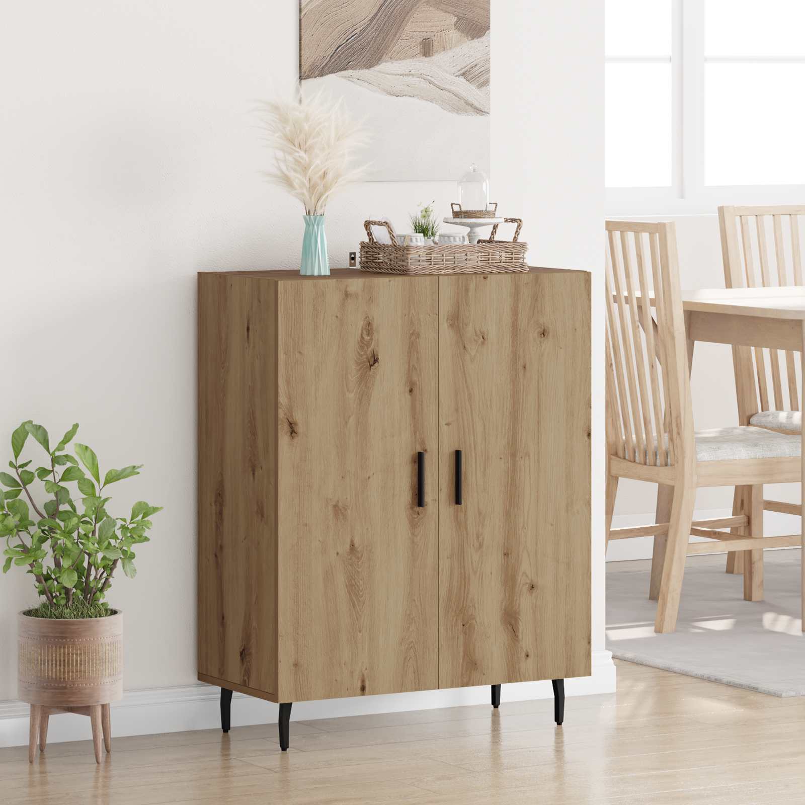 Sideboard Artisan-Eiche 69,5 x 34 x 90 cm Holzwerkstoff