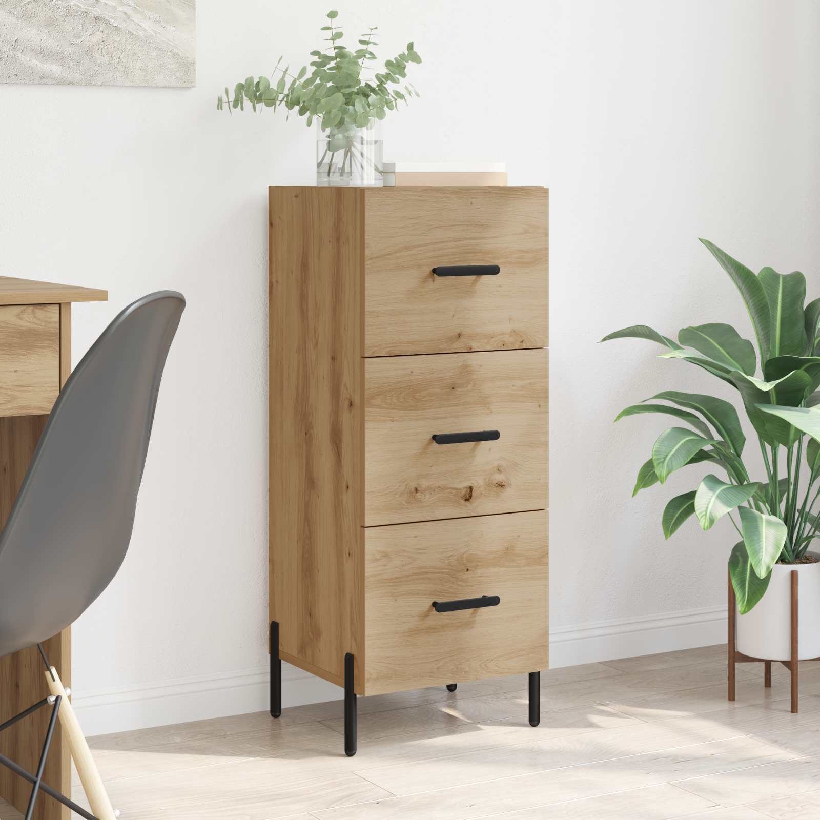 Sideboard Artisan-Eiche 34 x 34,5 x 90 cm Holzwerkstoff