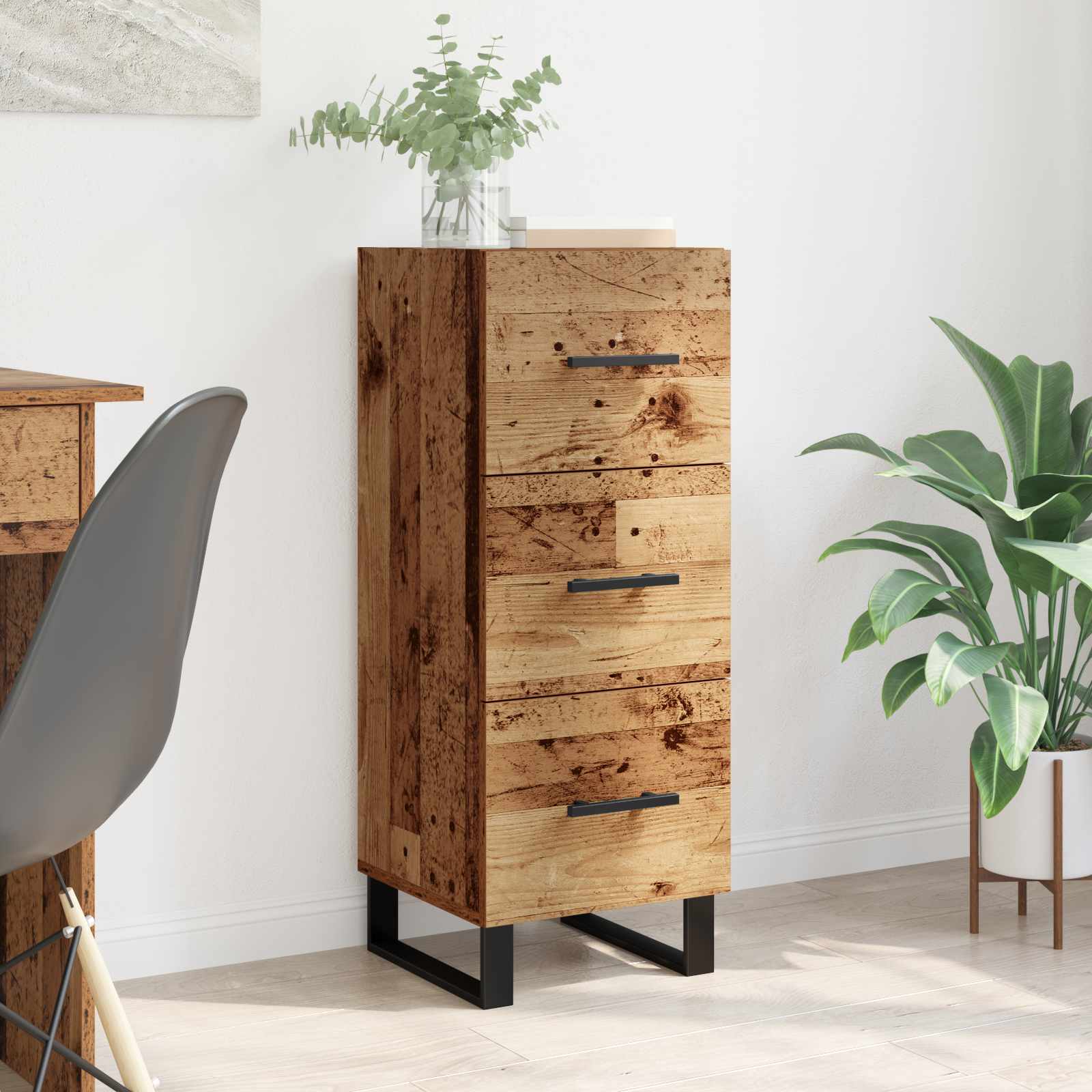 Sideboard Altholz 34,5 x 34 x 90 cm Holzwerkstoff