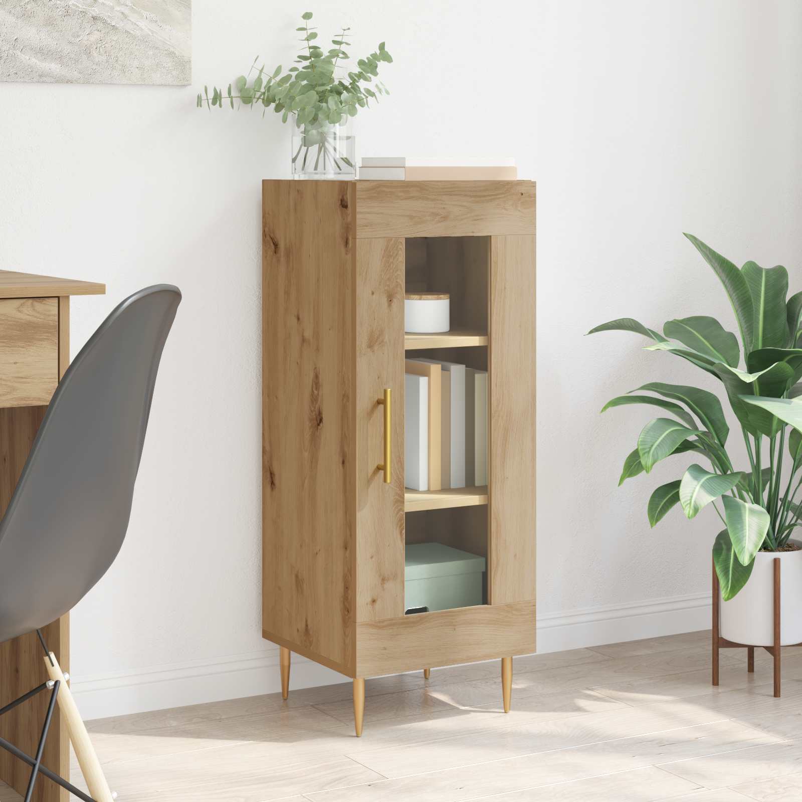 Sideboard Artisan-Eiche 34 x 34,5 x 90 cm Holzwerkstoff