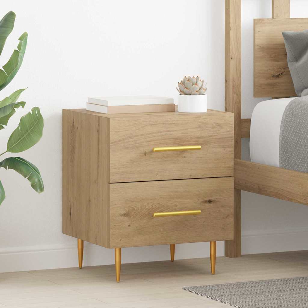 Nachttisch 2 Stk. Artisan-Eiche 40 x 35 x 47,5 cm Holzwerkstoff