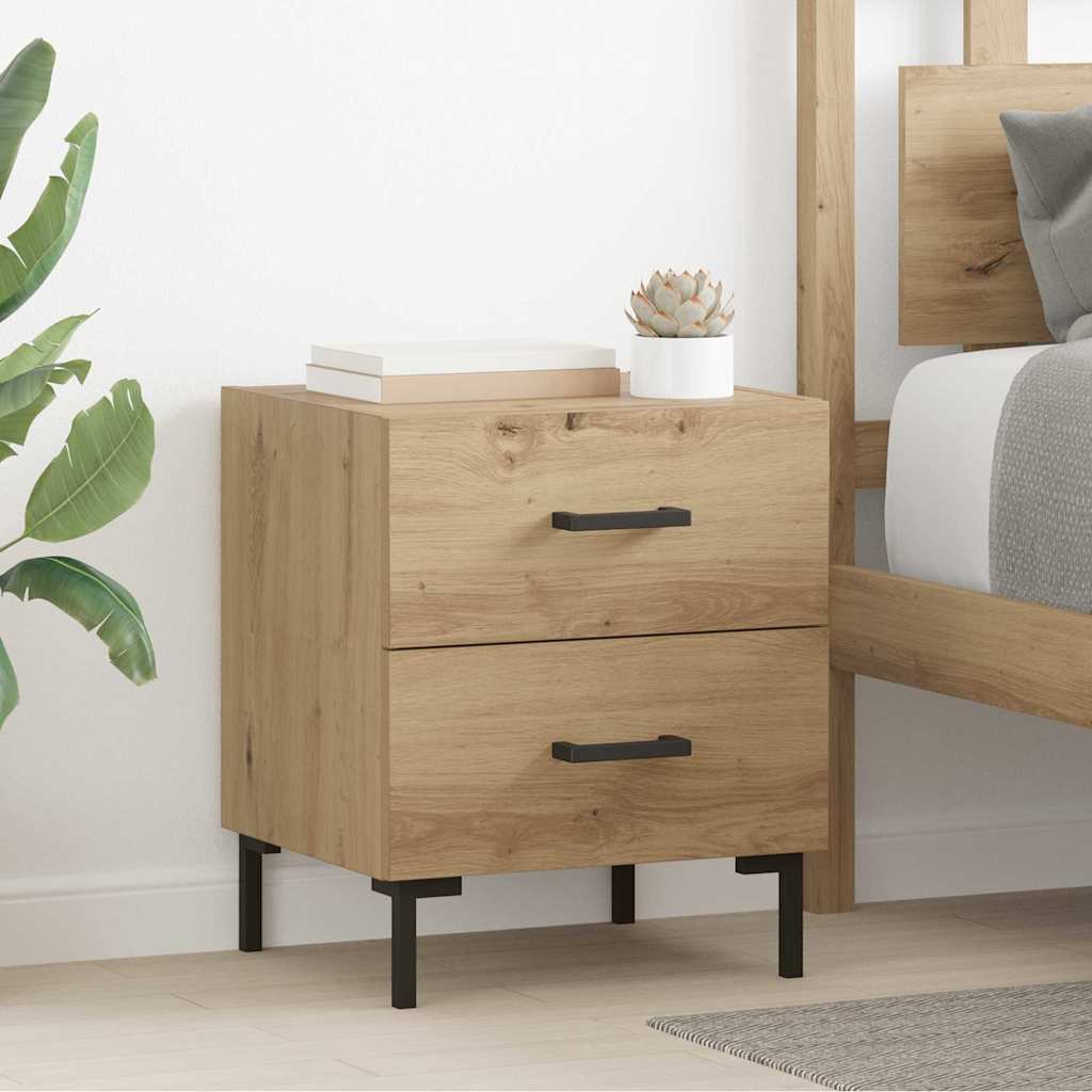 Nachttisch 2 stk. Artisan-Eiche 40 x 35 x 47,5 cm Holzwerkstoff