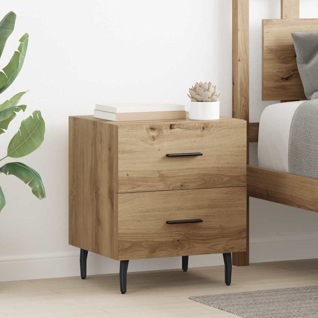 Nachttisch 2 stk. Artisan-Eiche 40 x 35 x 47,5 cm Holzwerkstoff