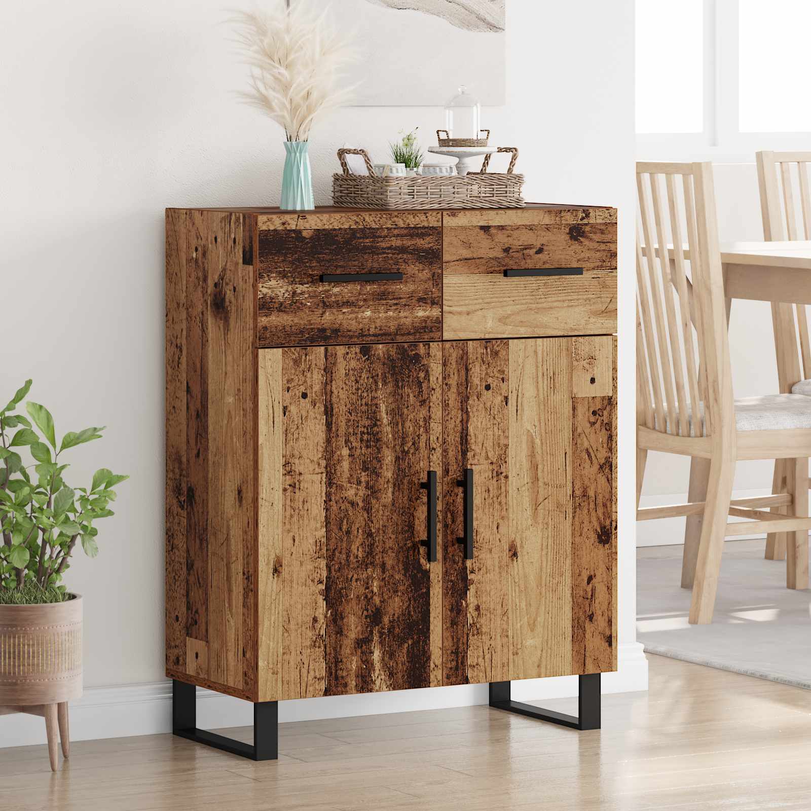 Sideboard Altholz 69,5 x 34 x 90 cm Holzwerkstoff