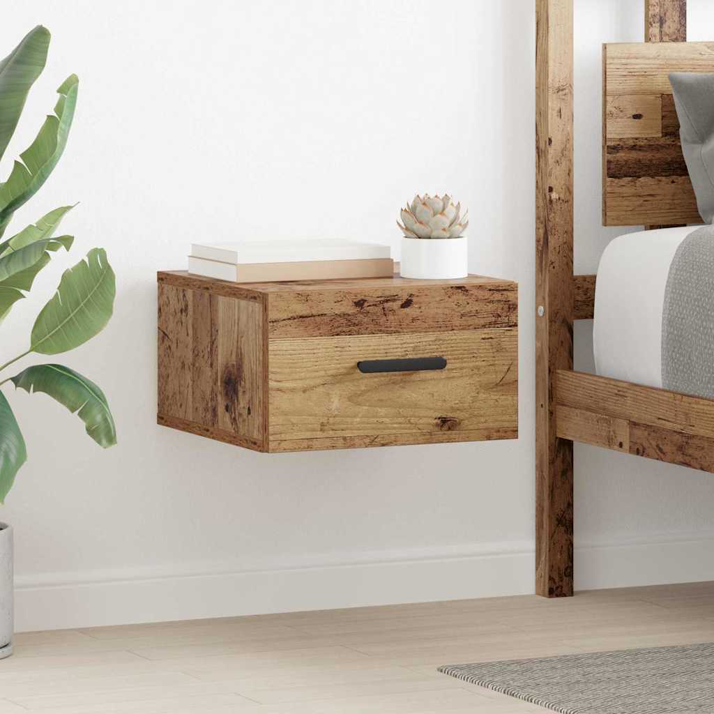 Nachttisch 2 stk. 35 x 35 x 20 cm Holzwerkstoff Altholz