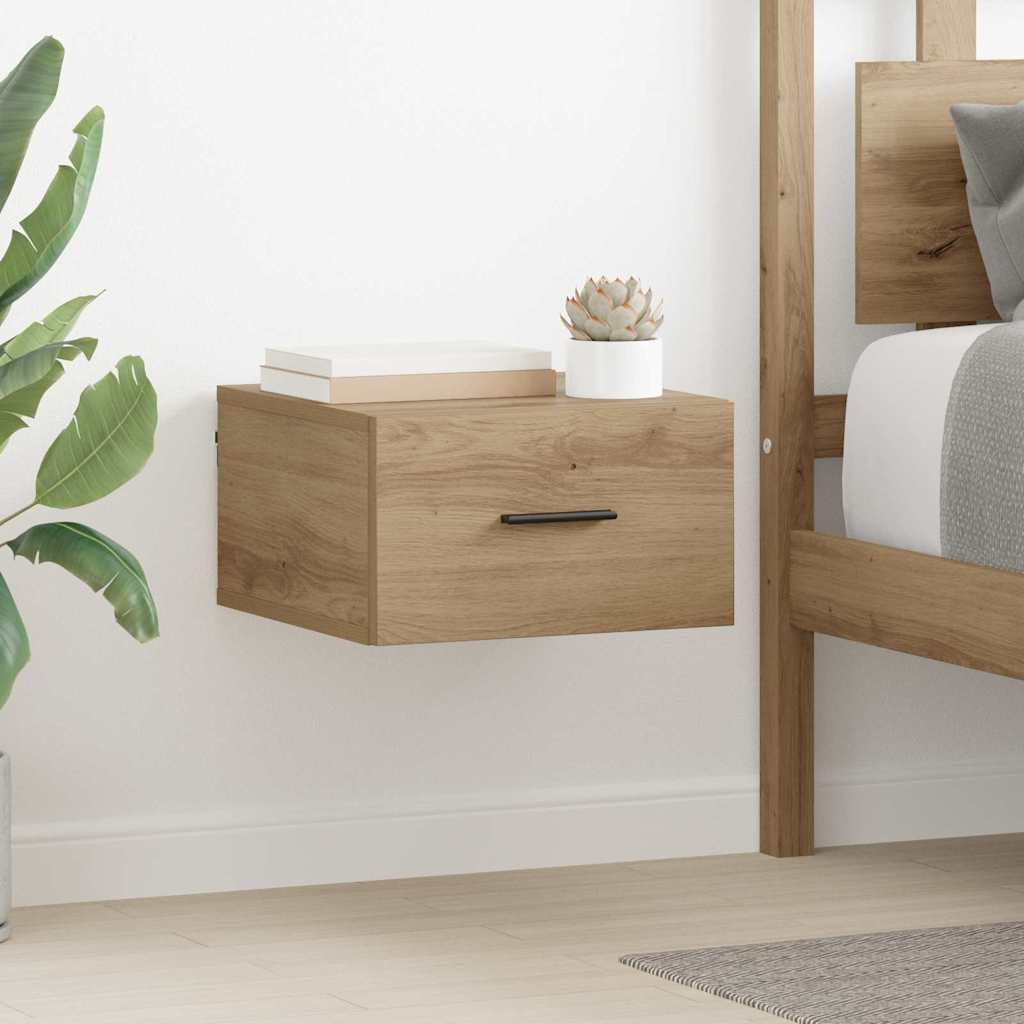 Nachttisch 2 Stk. Artisan-Eiche 35 x 35 x 20 cm Holzwerkstoff