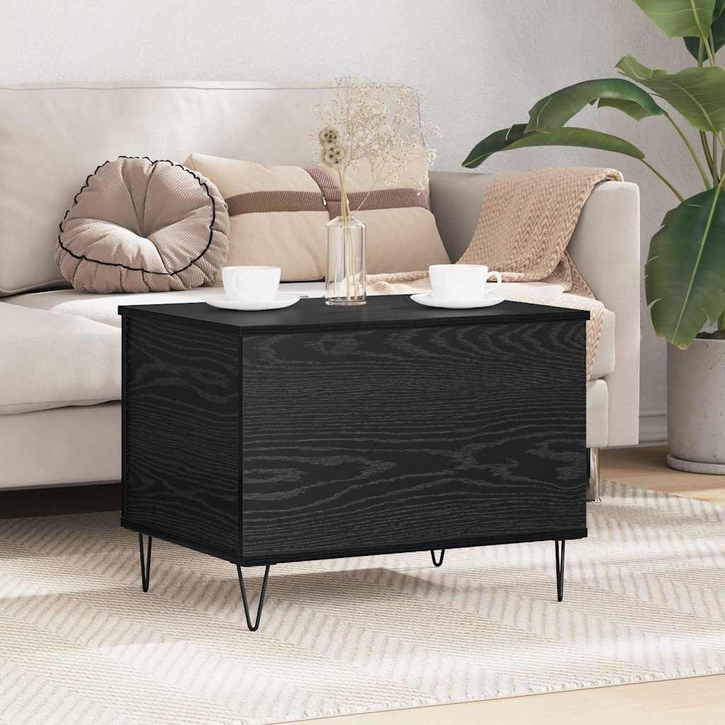 Couchtisch Schwarz Eichen-Optik 60 x 44,5 x 45 cm Holzwerkstoff