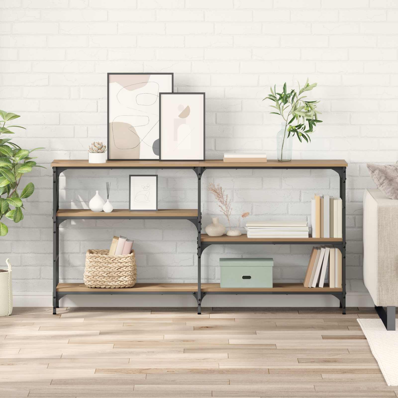Konsolentisch Artisan-Eiche 150 x 29 x 76,5 cm Holzwerkstoff
