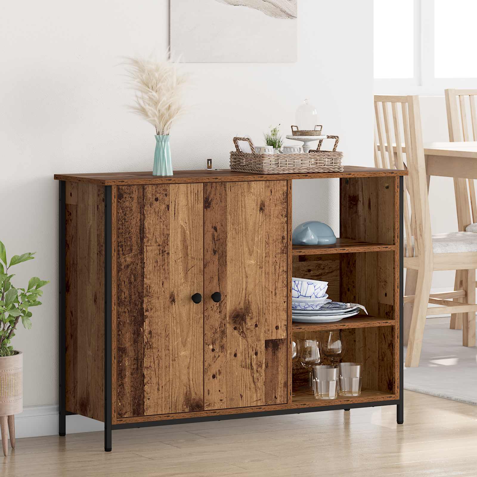 Sideboard Altholz 100 x 33 x 75 cm Holzwerkstoff