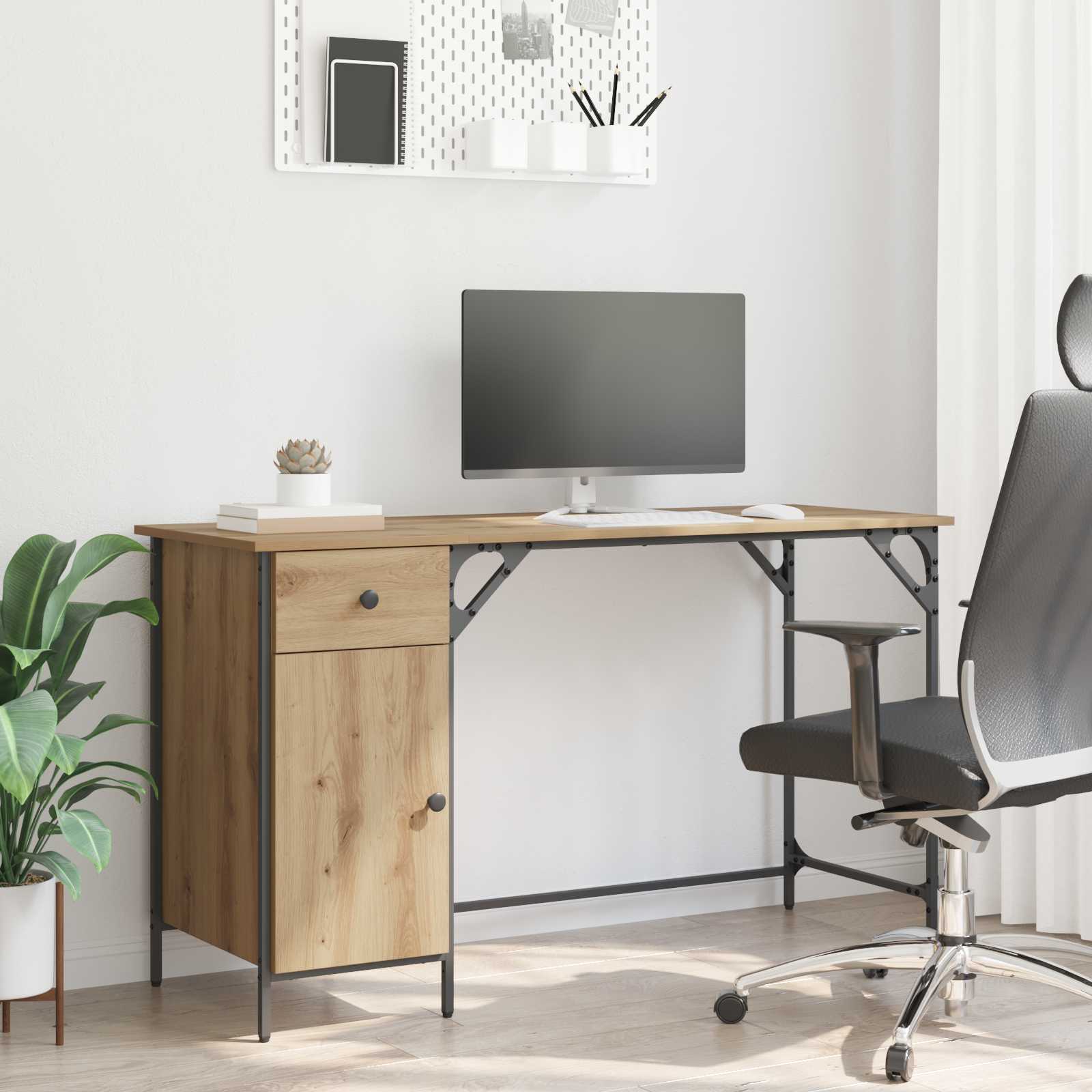 Computertisch Artisan-Eiche 131 x 48 x 75 cm Holzwerkstoff