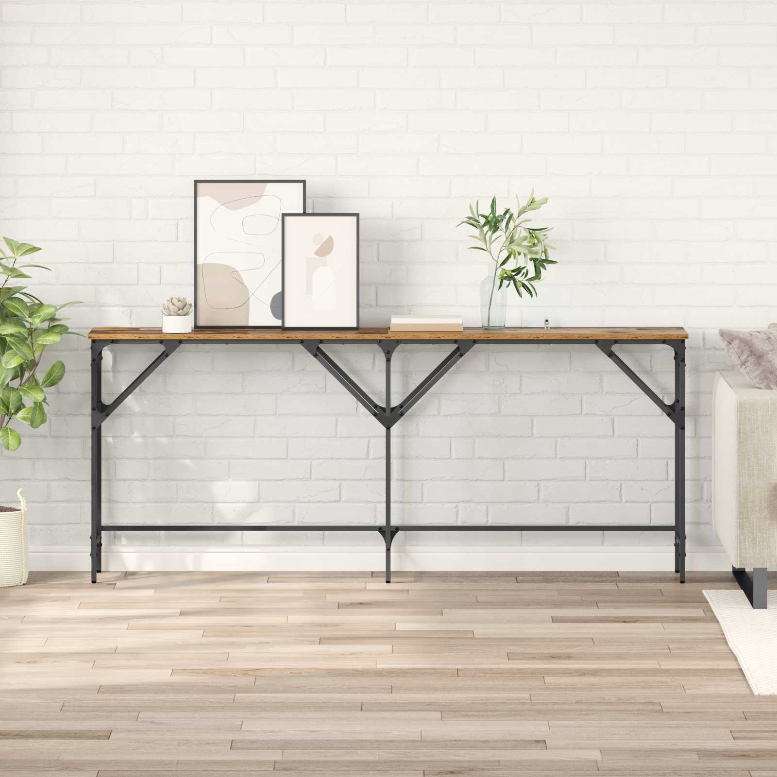 Konsolentisch Altholz 180 x 30 x 75 cm Holzwerkstoff