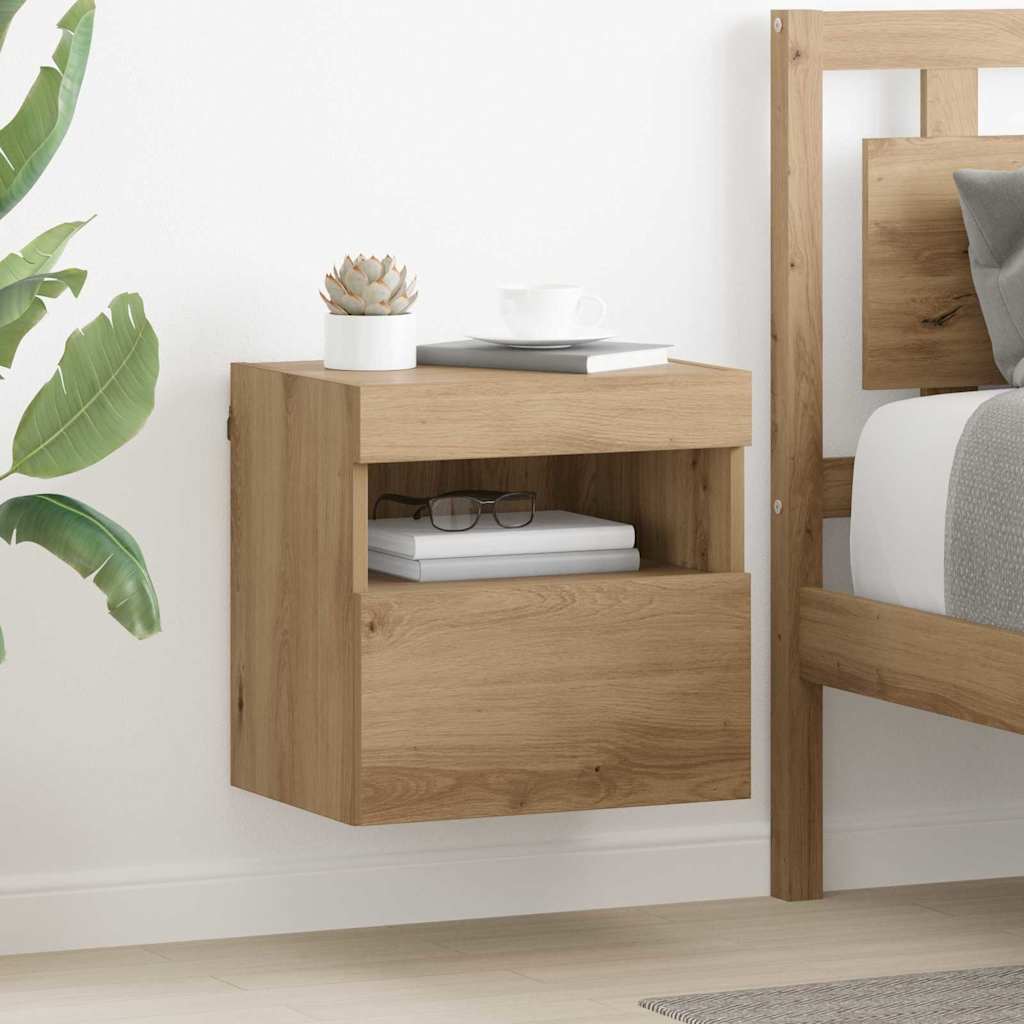 TV-Wandregale 2 stk. Artisan-Eiche Holzwerkstoff