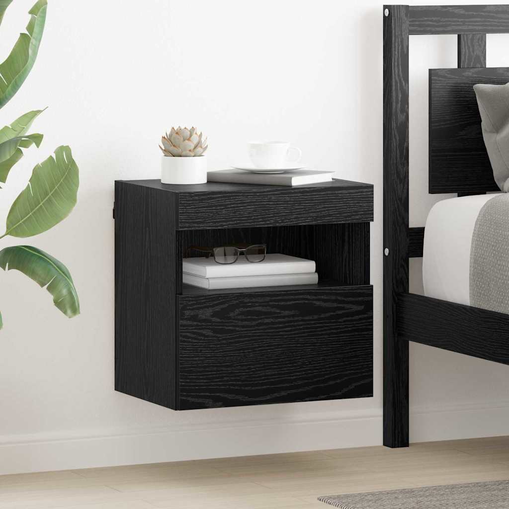 TV-Wandschrank 40 x 30 x 40 cm Schwarz Eichen-Optik