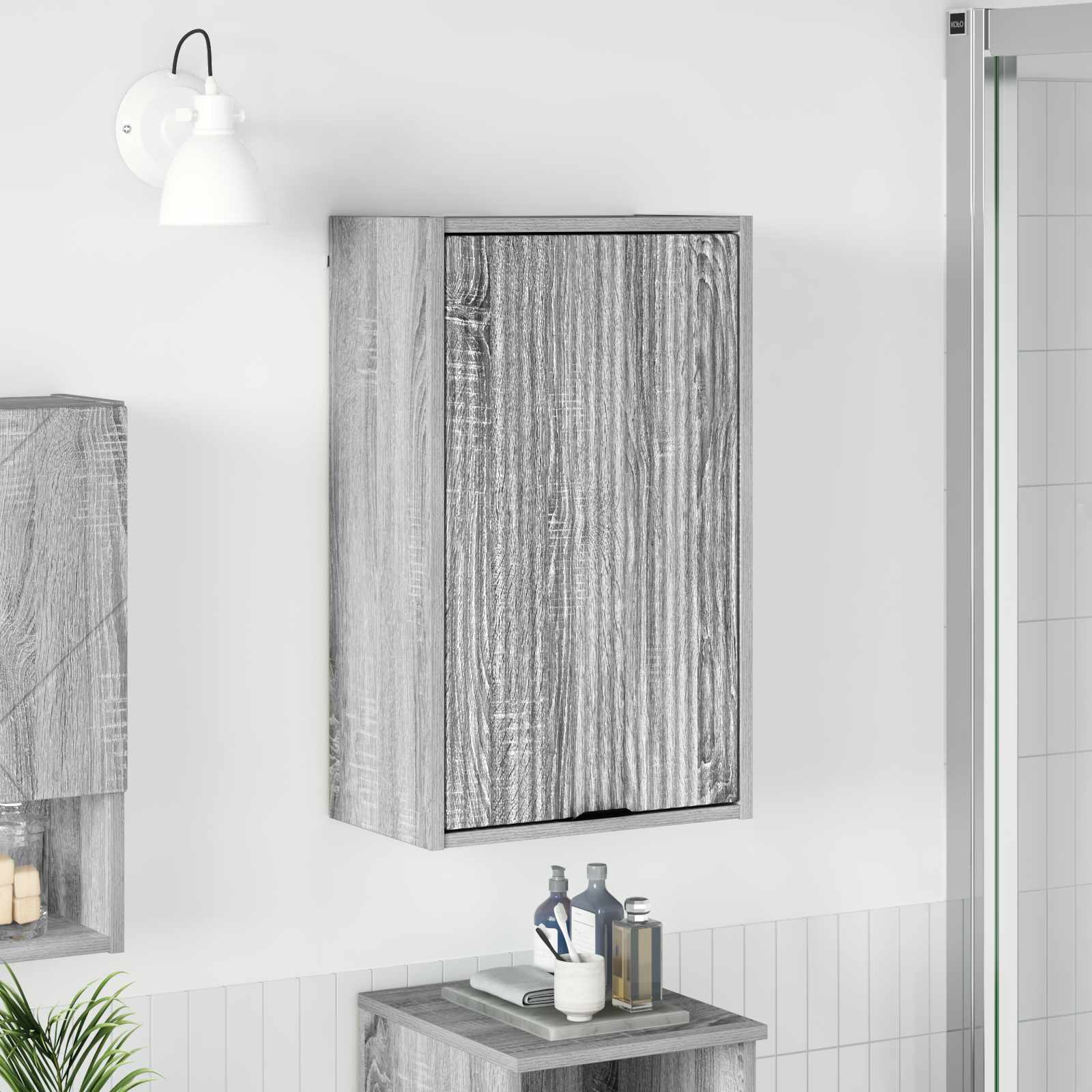 Badezimmerschrank Graues Sonoma 39 x 23,5 x 65 cm