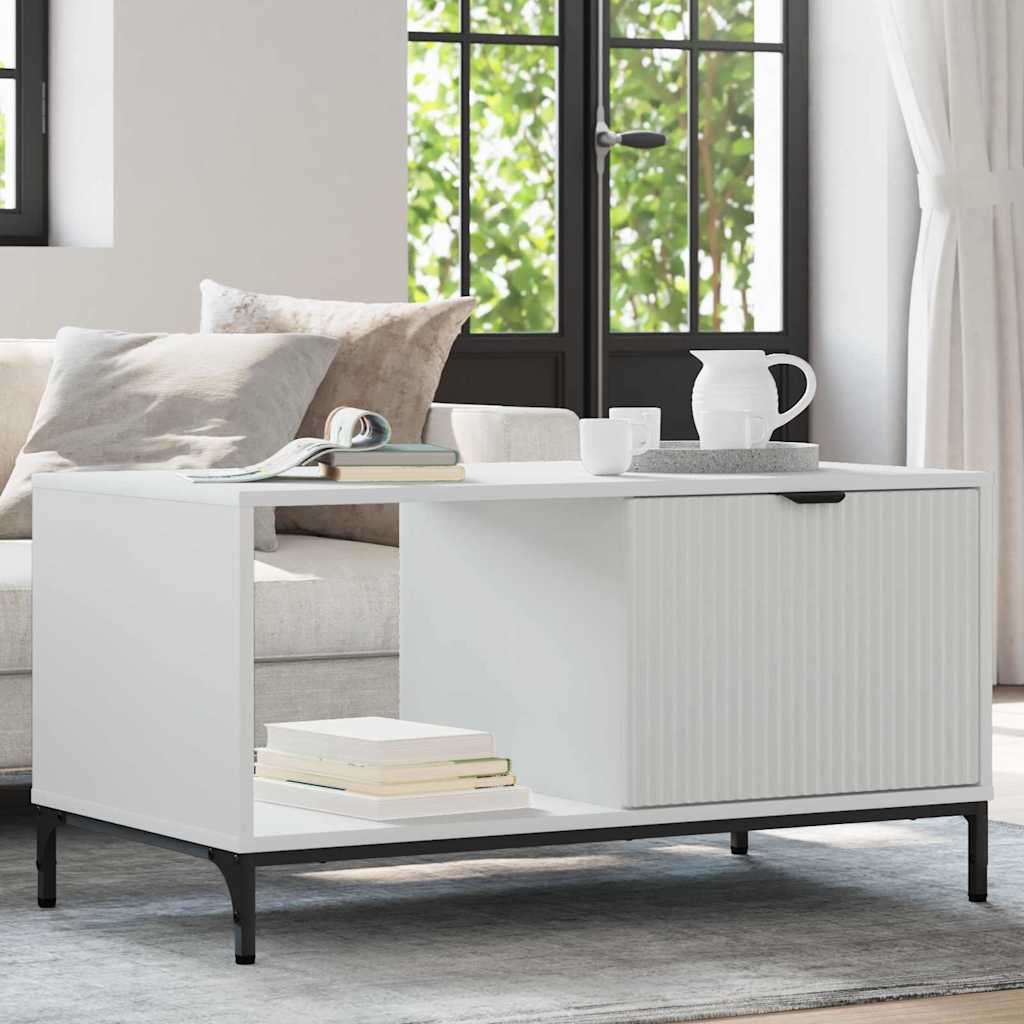 Couchtisch Weiß 90 x 49 x 46 cm Holzwerkstoff