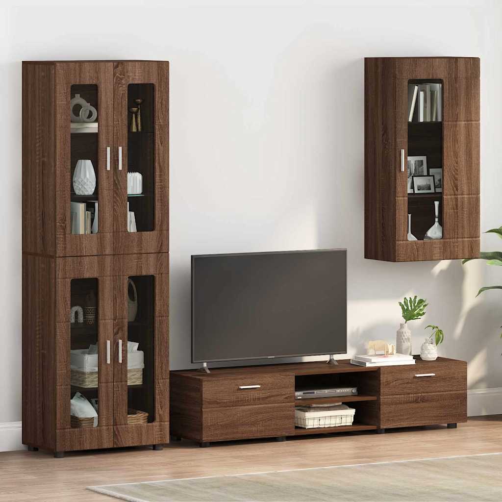 Holzschrank Braun Eichen-Optik Holzwerkstoff