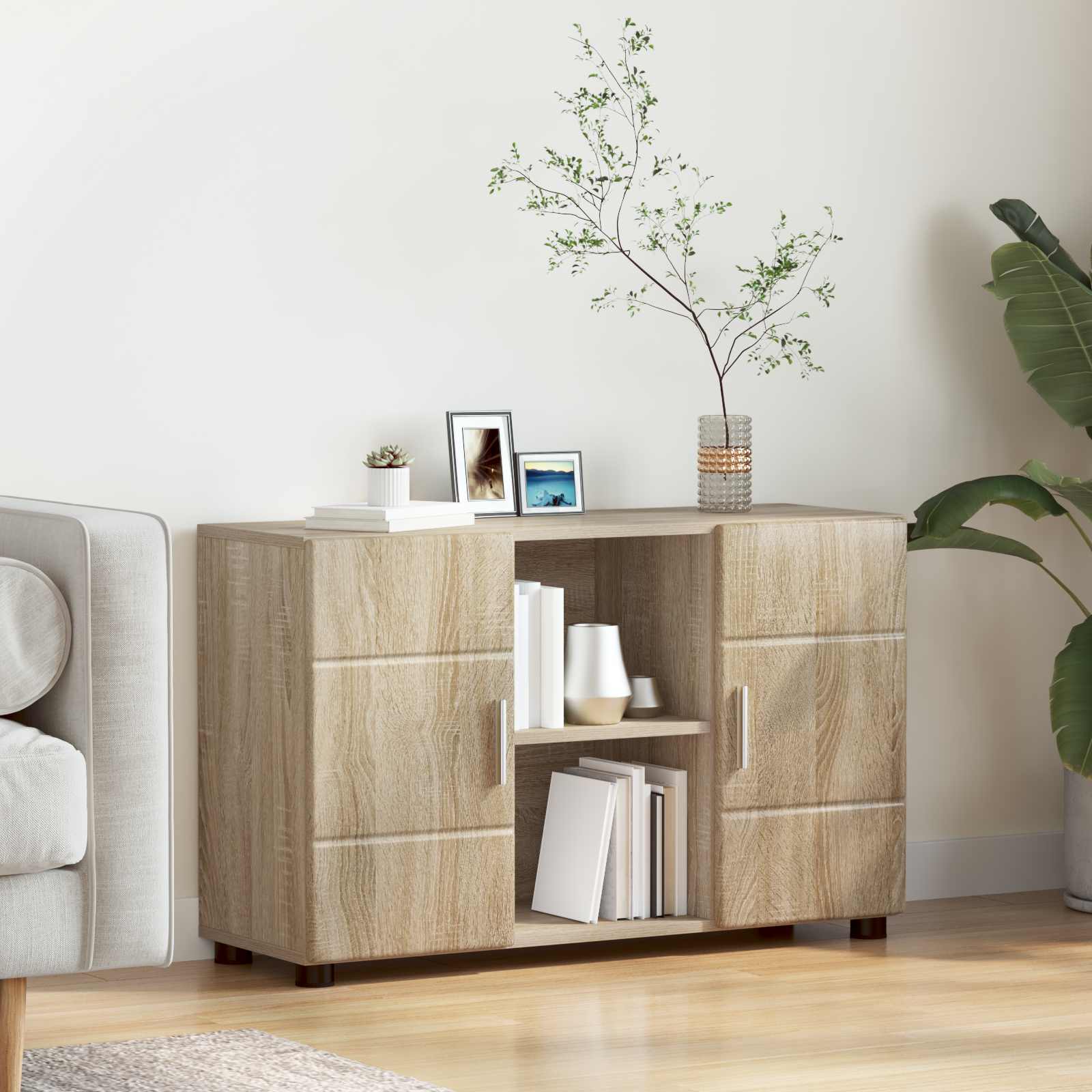 Sideboard FLORIN 88,5 x 30,5 x 55,5 cm Sonoma-Eiche