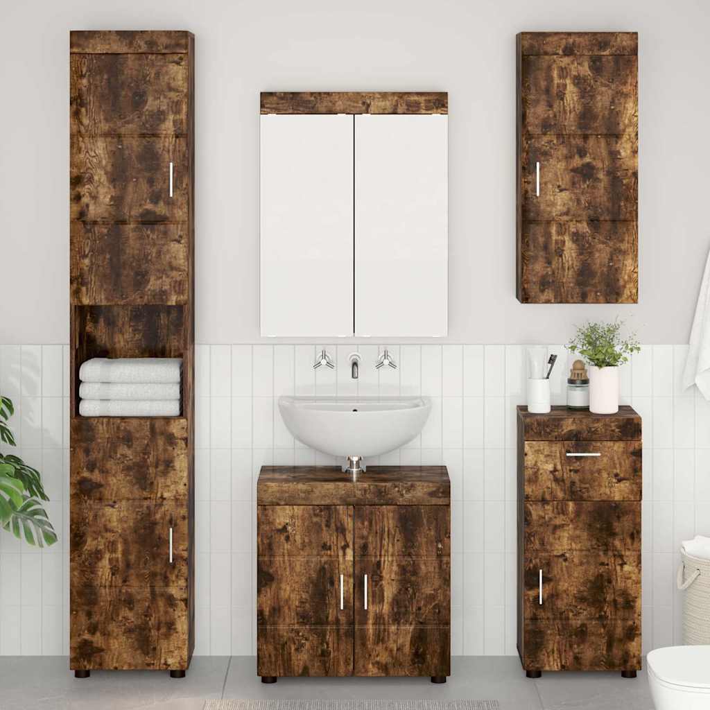 Badezimmer-Wandschrank TULUM Geräucherte Eiche