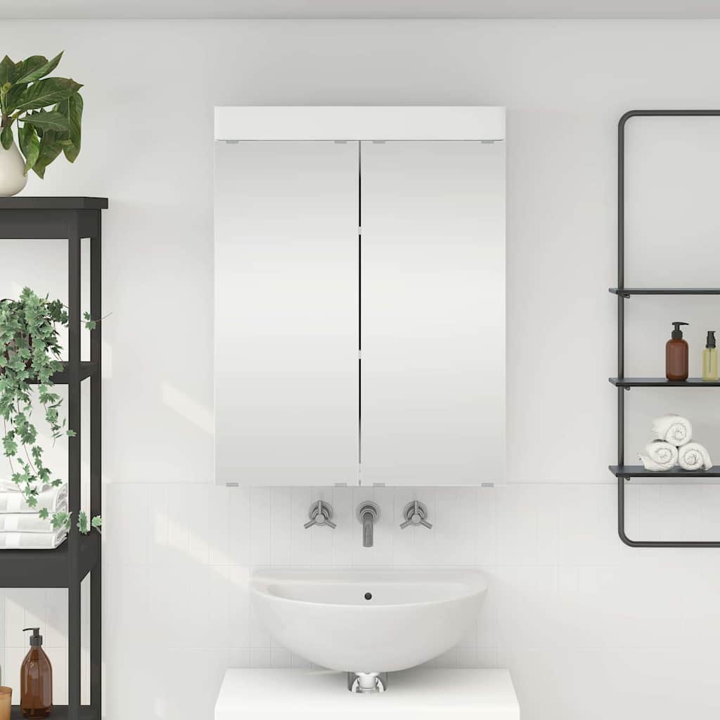 Badezimmerspiegelschrank TULUM Weiß 60 x 16,5 x 78 cm