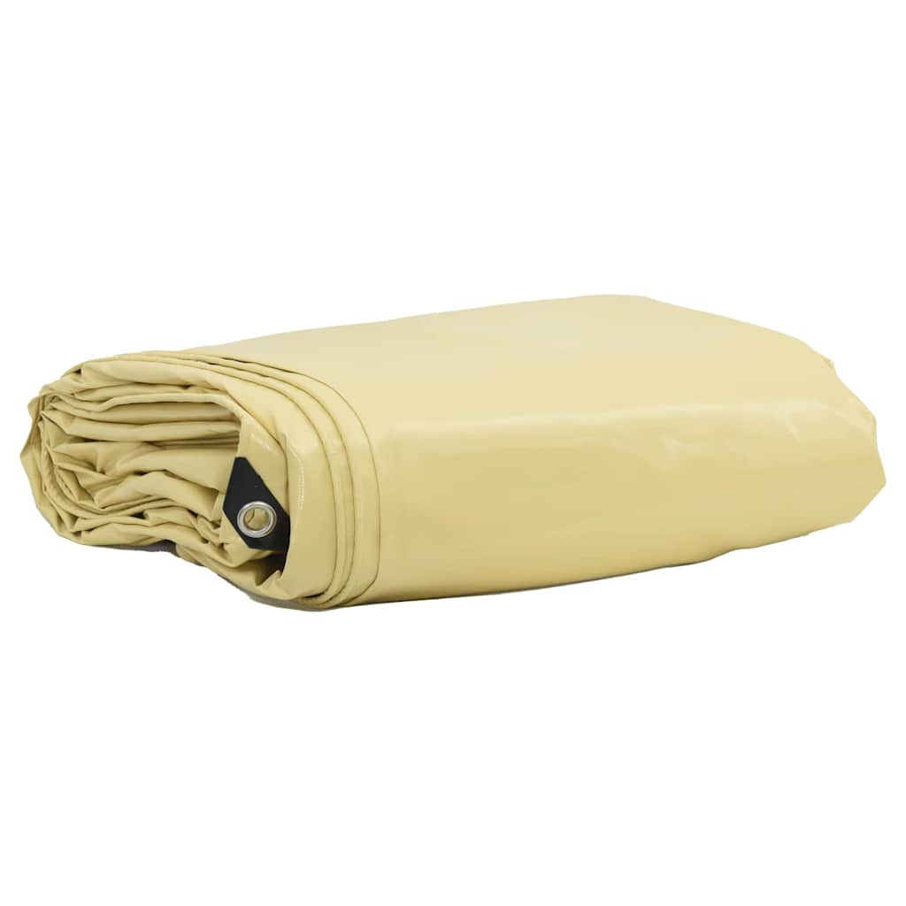 Plane 650g / m² Beige 3 x 4 m Canvas mit PVC-Beschichtung