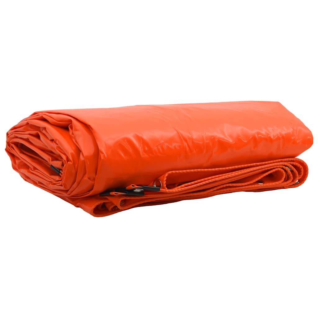 Plane 650g / m² Orange 2,5 x 3,5 m Canvas mit PVC-Beschichtung