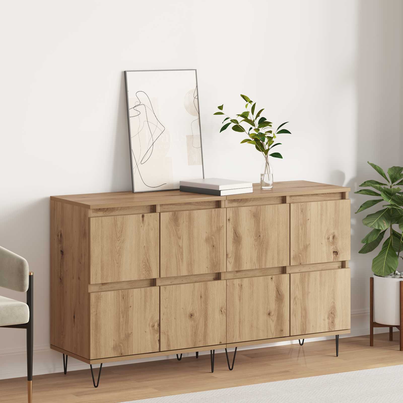 Sideboards 2 stk. Artisan-Eiche