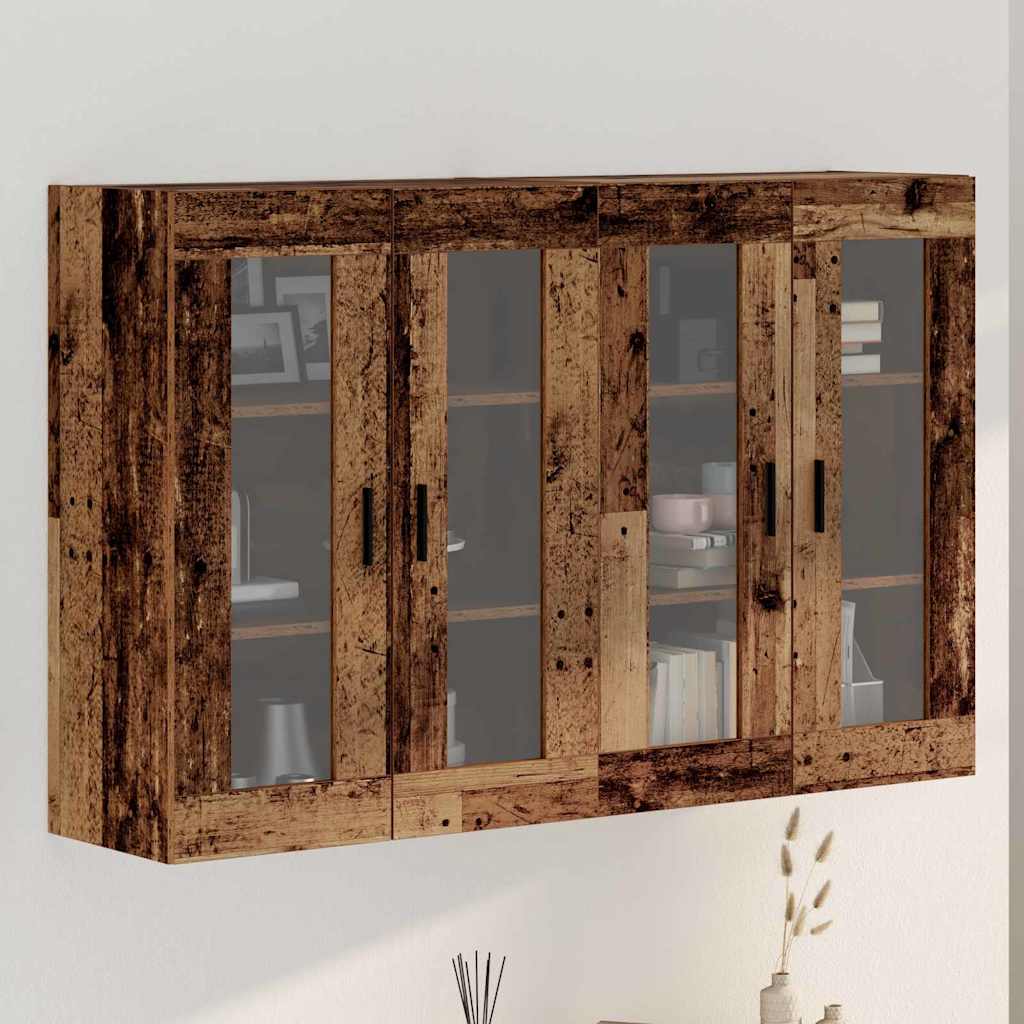 Wandmontierte Schränke 2 stk. Altholz 69,5 x 34 x 90 cm