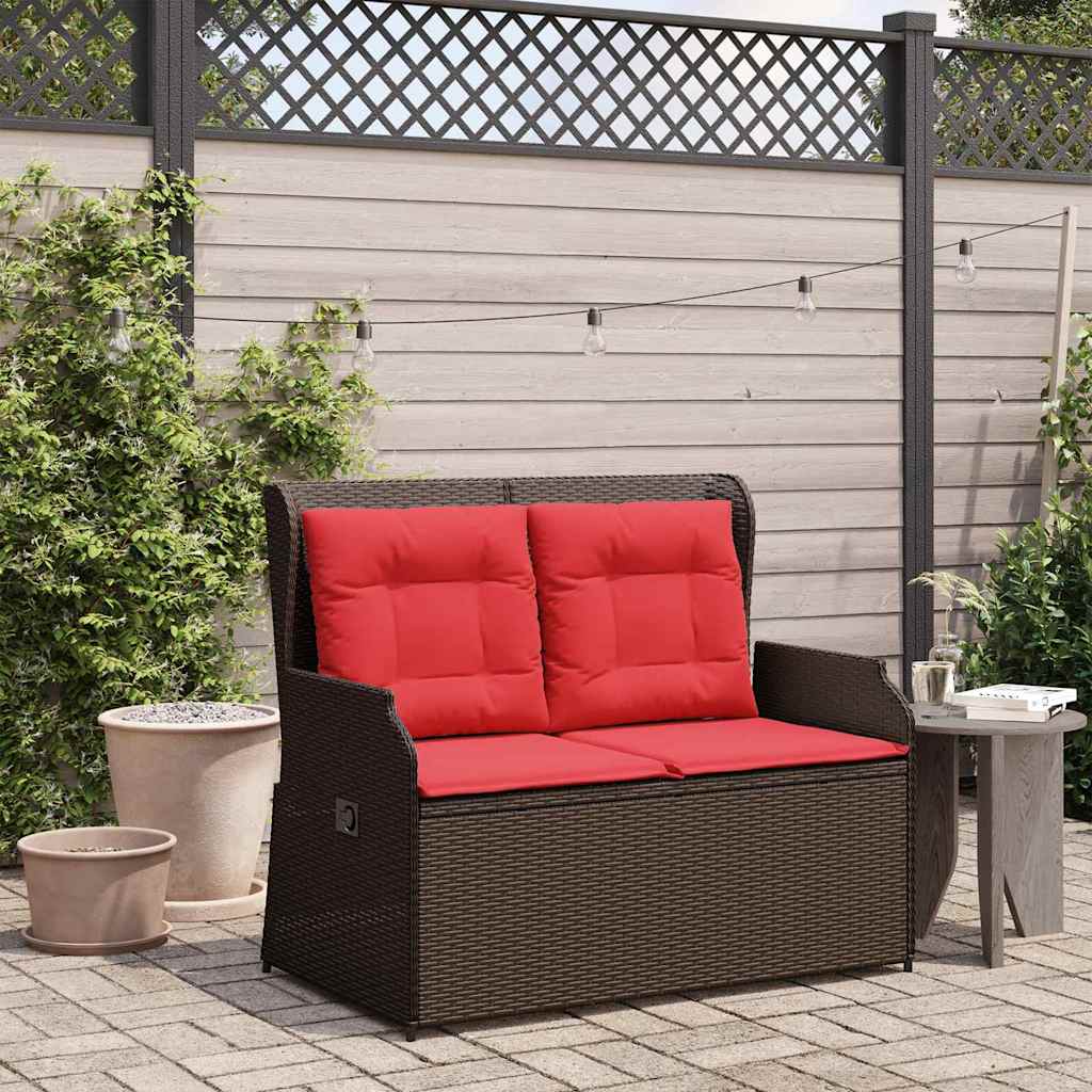 Gartenbank Braun Poly-Rattan