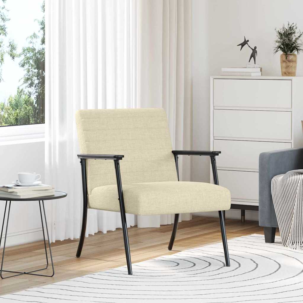 Sessel Creme 59 x 75 x 78 cm Stoff