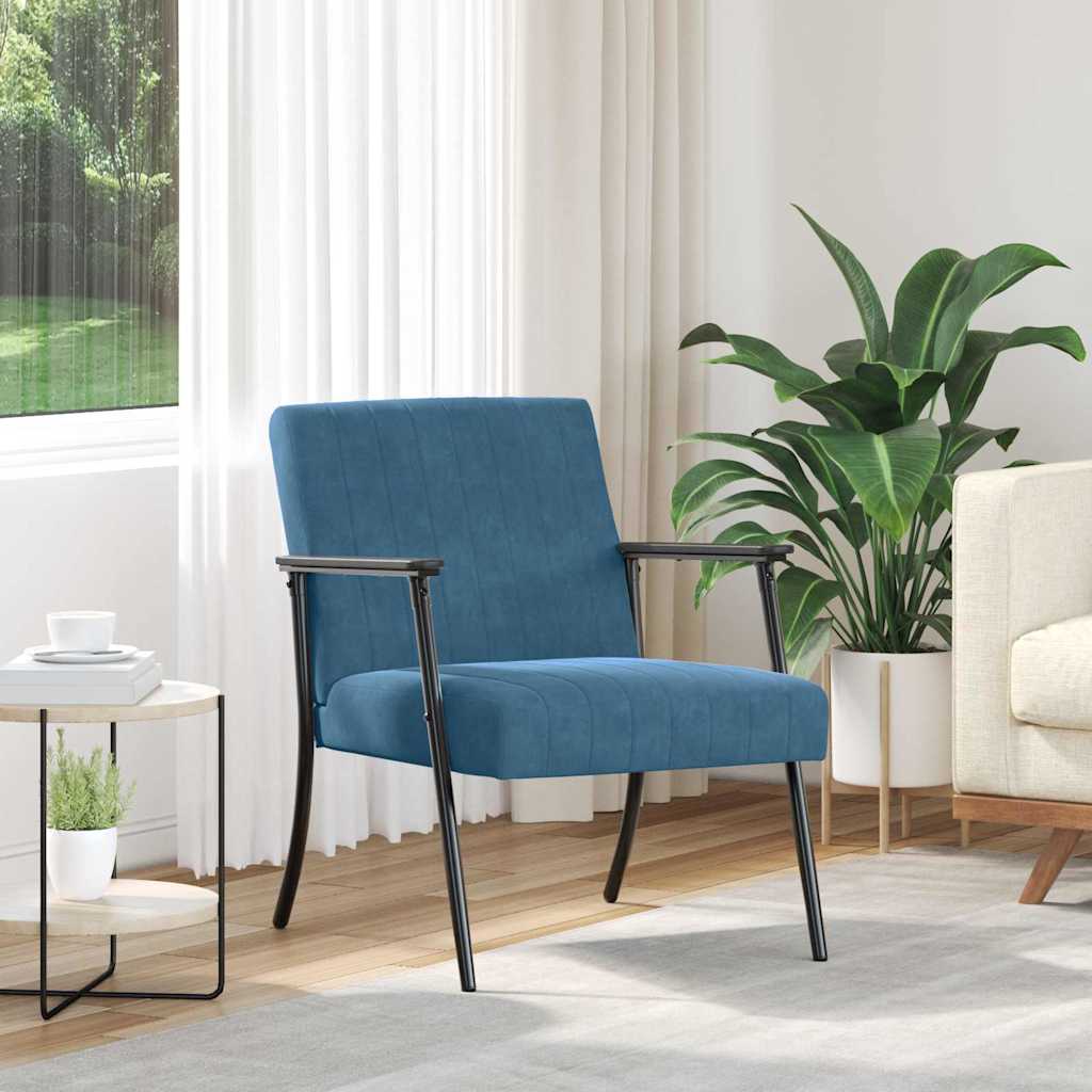 Sessel Blau Samt