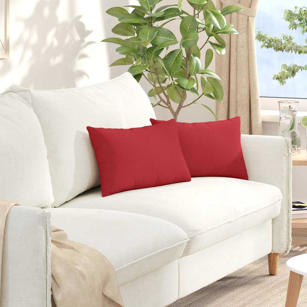 Sofakissen 2 stk. Stoff Rot 50 x 30 cm