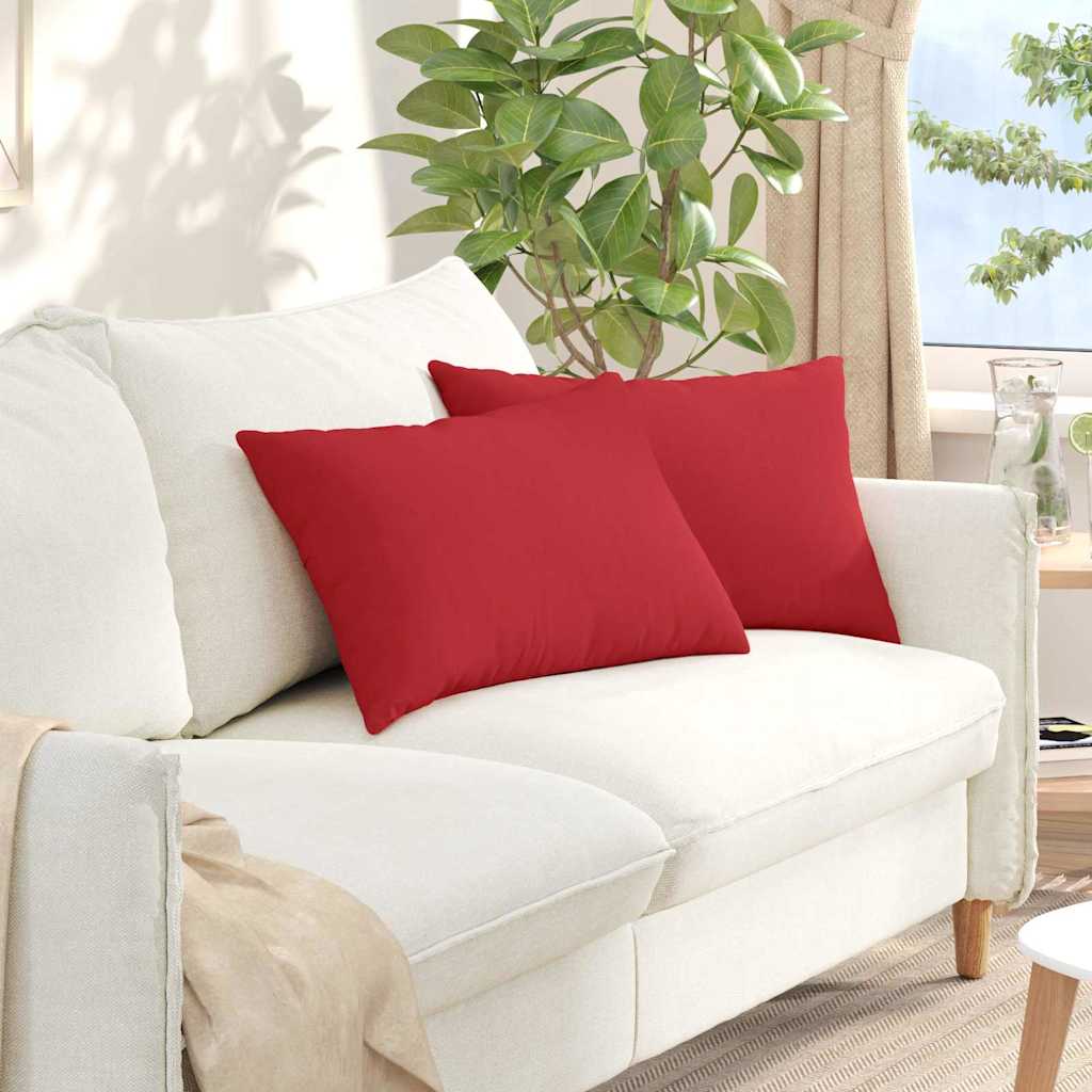 Sofakissen 2 stk. Stoff Rot 60 x 40 cm