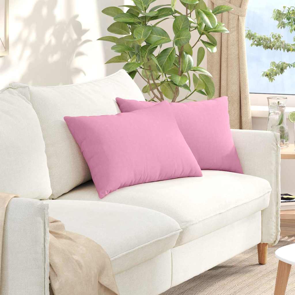 Sofakissen 2 stk. Stoff Rosa 60 x 40 cm