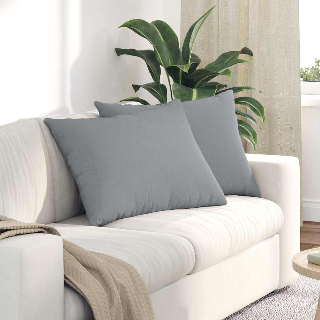 Sofakissen 2 stk. Stoff Hellgrau 70 x 50 cm