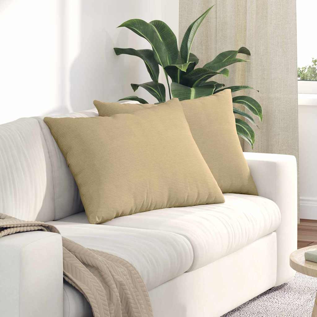 Sofakissen 2 pcs Grau-Grün 70 x 50 cm Cordstoff
