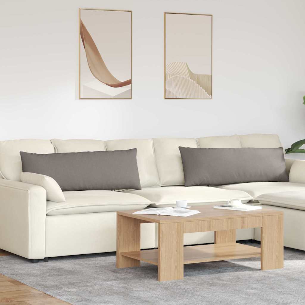 Sofakissen 2 stk. Stoff Taupe 120 x 40 cm