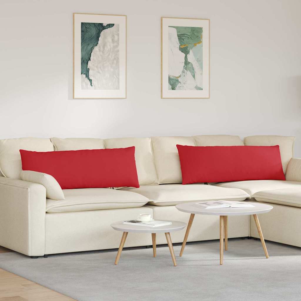Sofakissen 2 stk. Stoff Rot 120 x 40 cm
