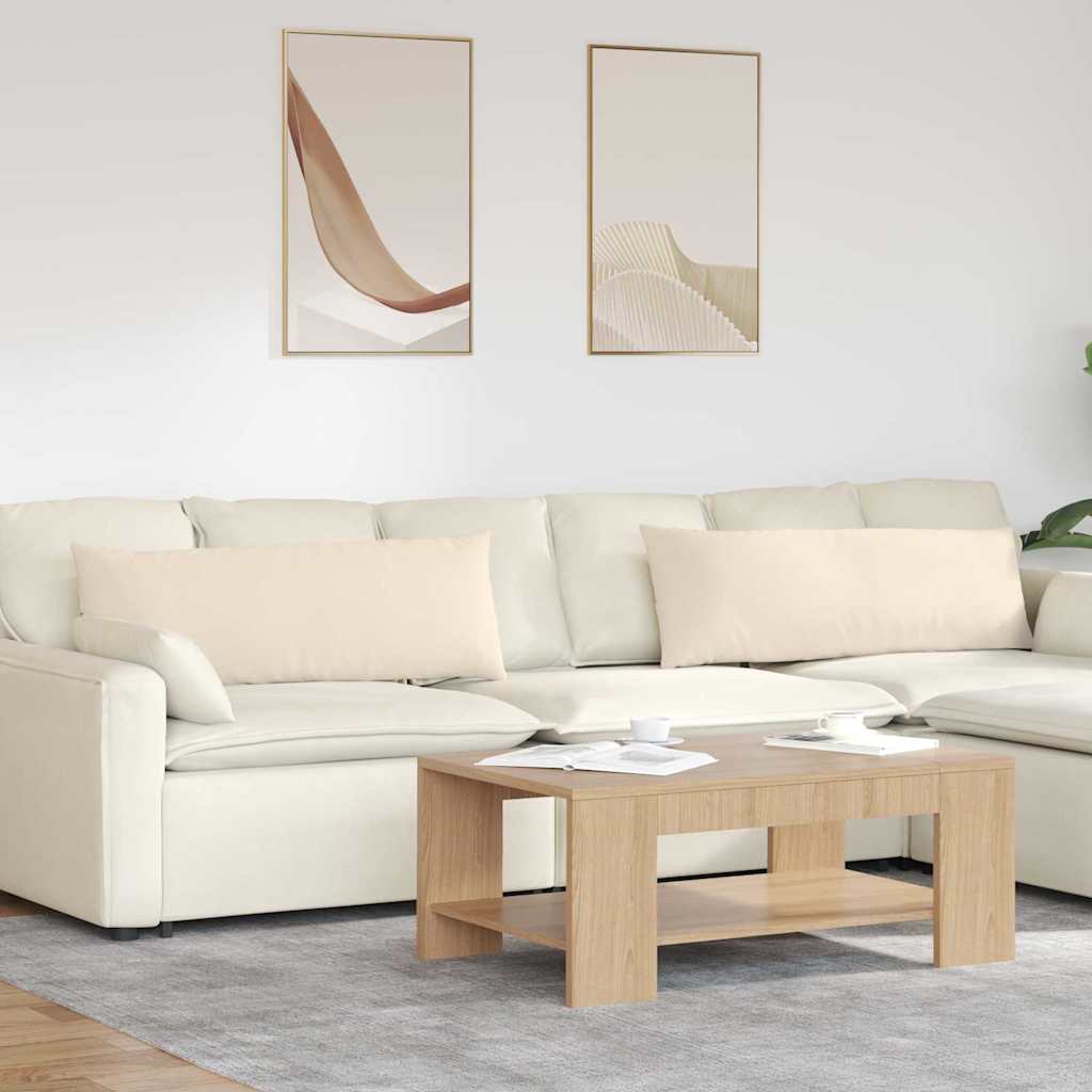 Sofakissen 2 stk. Stoff Beige 120 x 40 cm
