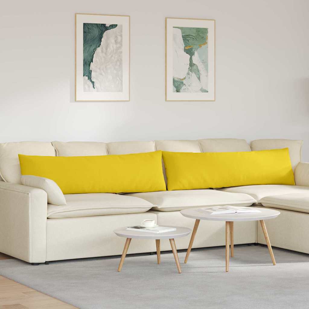 Sofakissen 2 stk. Stoff Helles Gelb 145 x 40 cm