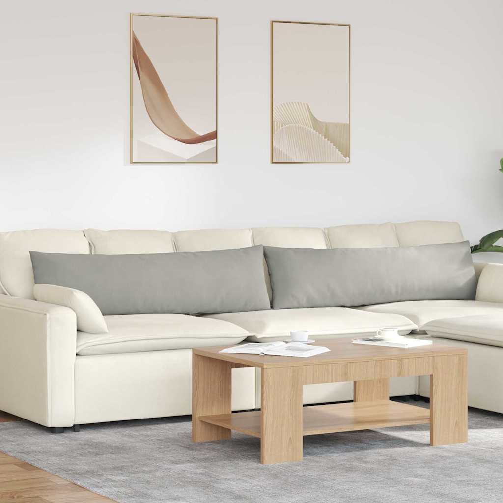 Sofakissen 2 stk. Stoff Hellgrau 145 x 40 cm