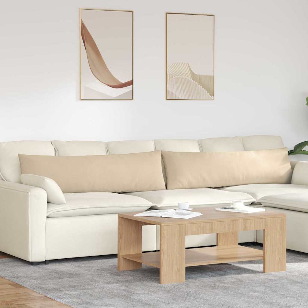 Sofakissen 2 stk. Stoff Creme 145 x 40 cm