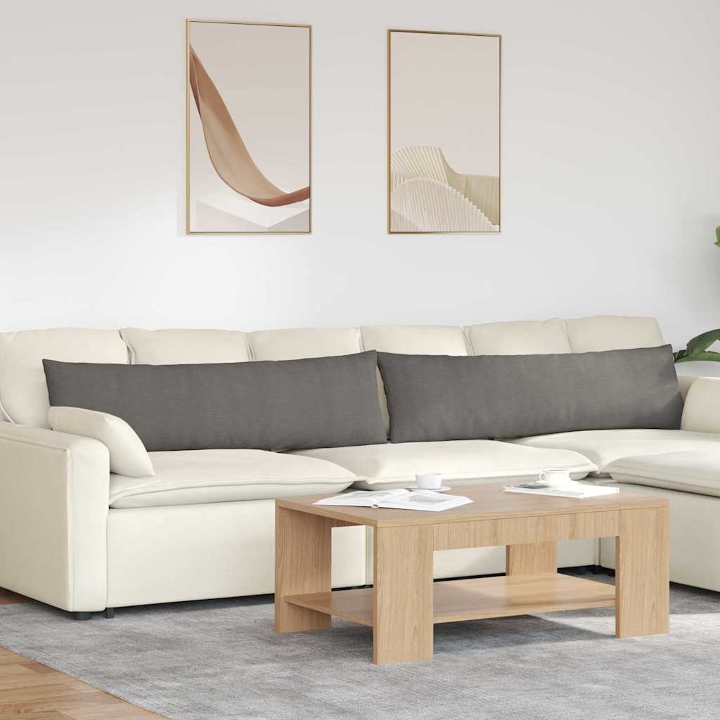 Sofakissen 2 pcs Hellgrau 145 x 40 cm Cordstoff