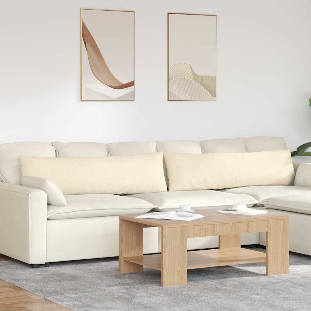 Sofakissen 2 pcs Creme 145 x 40 cm Cordstoff