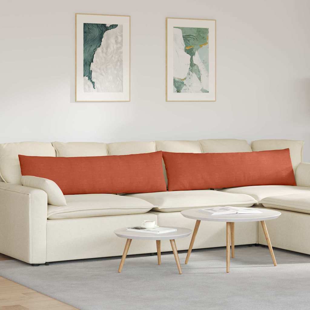 Sofakissen 2 pcs Rot-Orange 145 x 40 cm Cordstoff