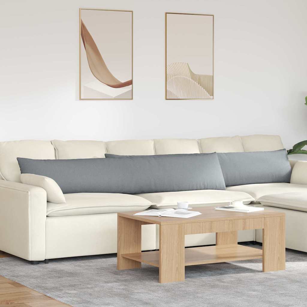 Sofakissen 2 stk. Stoff Hellgrau 200 x 40 cm