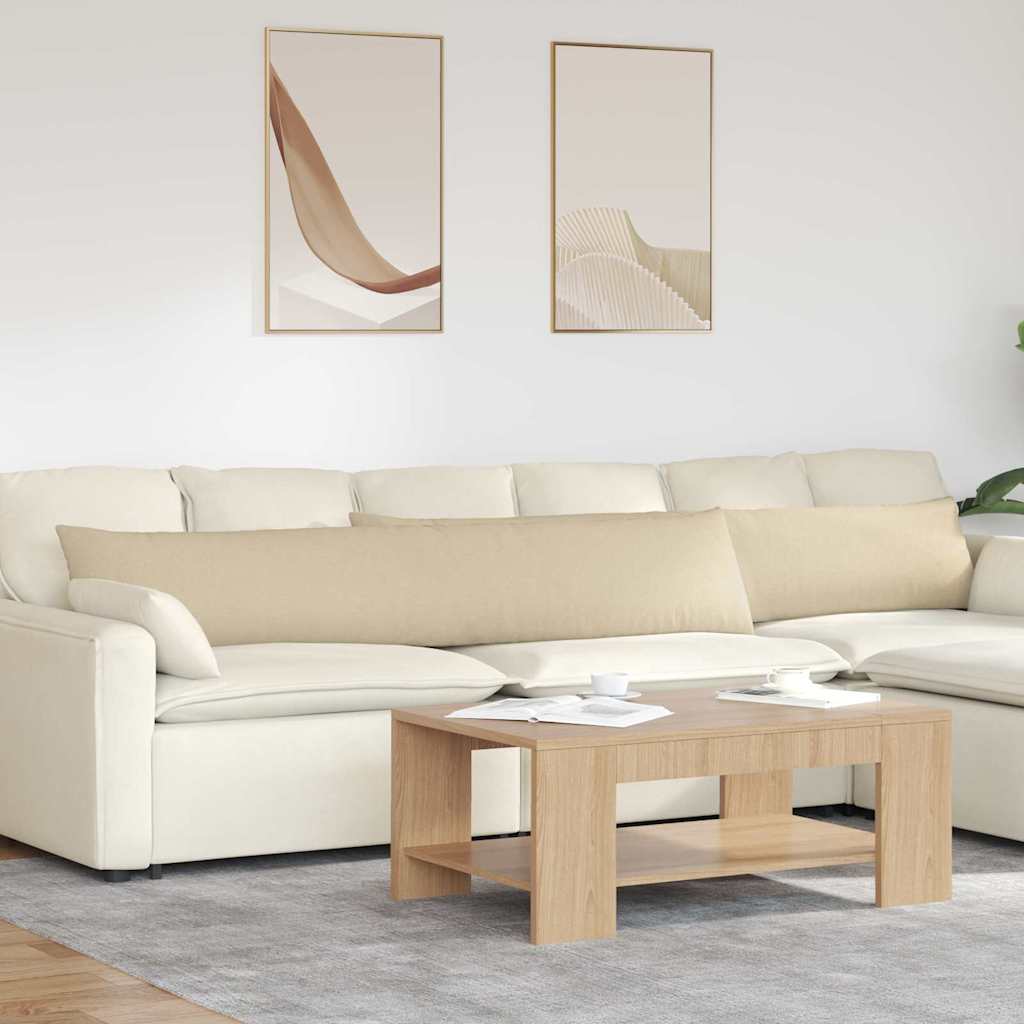 Sofakissen 2 stk. Stoff Creme 200 x 40 cm