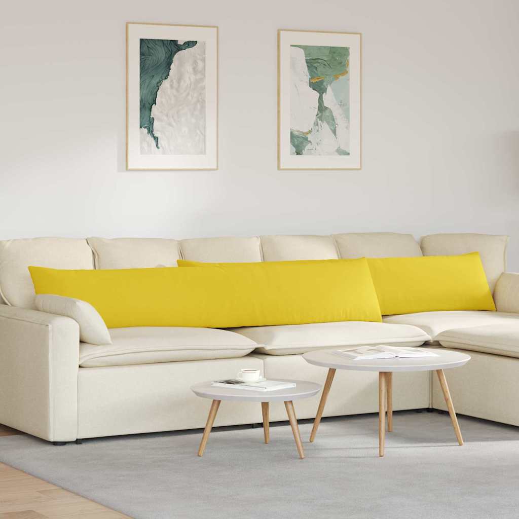 Sofakissen 2 stk. Stoff Helles Gelb 200 x 40 cm
