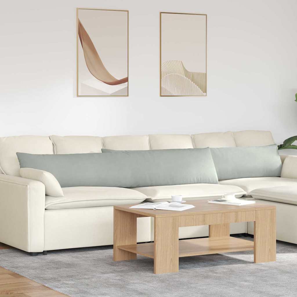 Sofakissen 2 pcs Hellgrau 200 x 40 cm Cordstoff