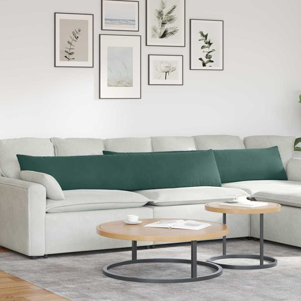 Sofakissen 2 pcs Dunkelgrün 200 x 40 cm Cordstoff